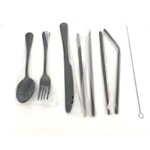 VANDBAO Portable Travel Utensils, Reusable Silverware with Case New w/o Tags